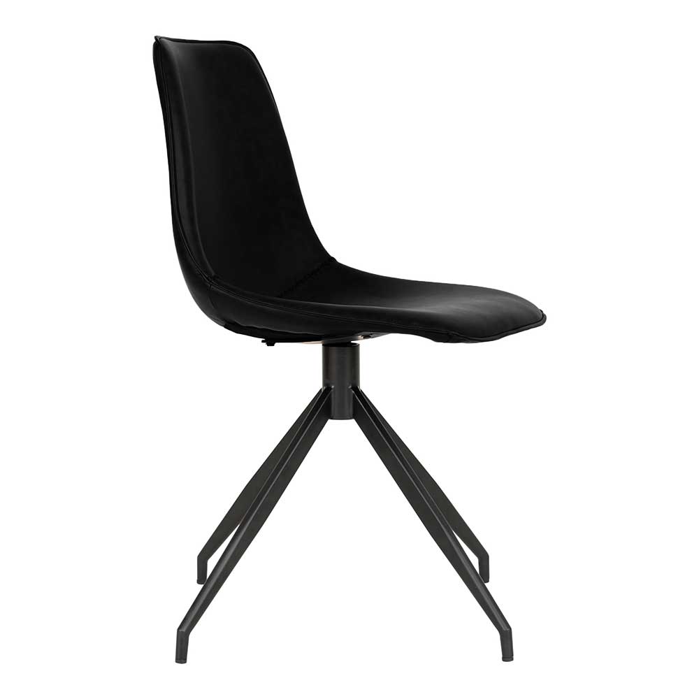 Drehstühle aus Kunstleder in Schwarz - Jalisa (2er Set)