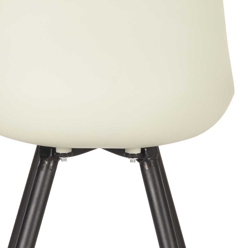 Moderner Stuhl mit Sitzschale in hellem Grau - Tresena (2er Set)
