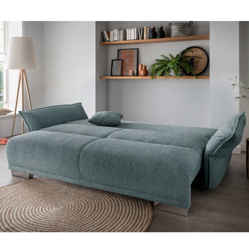 XXL Schlafsofa in Mint Stoffbezug - Lourettes