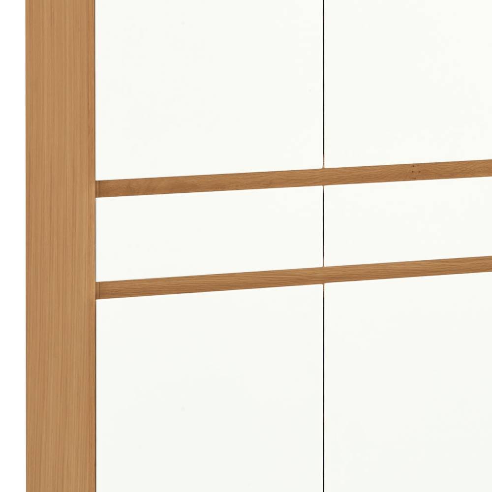 Flurschrank mittlere Sektion mit weißen Türen und Eiche Bianco Querstreben – Pablona