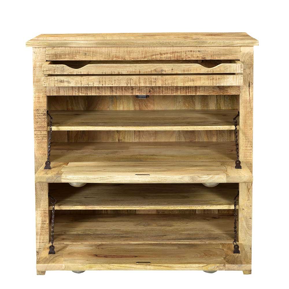Shabby Design Schuhschrank mit 2 Klappen - Suennas