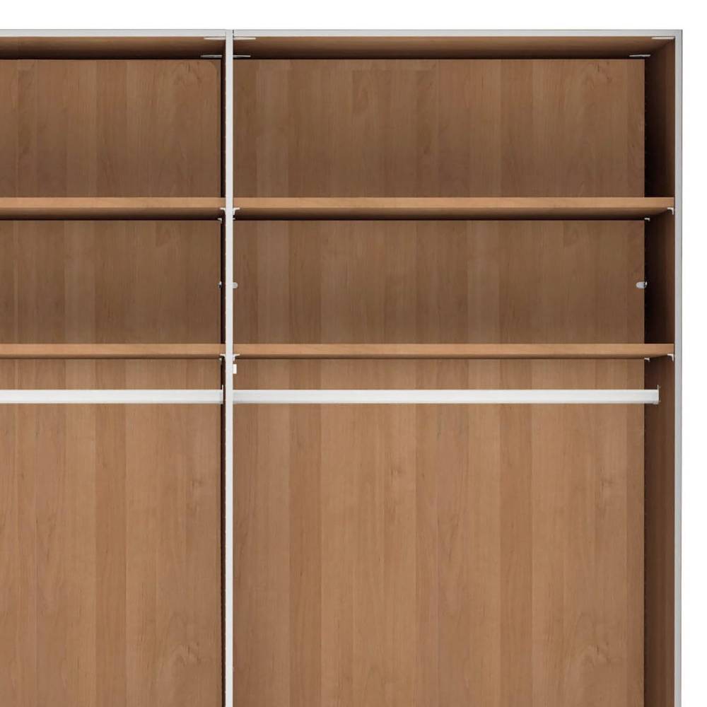 6-türiger Schlafzimmerschrank mit Glas - Vutonia