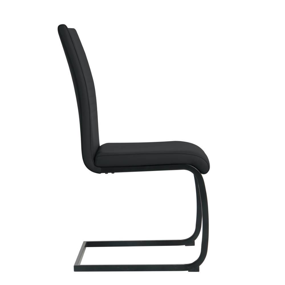 Kunstleder Freischwinger in Schwarz - Pencras (2er Set)
