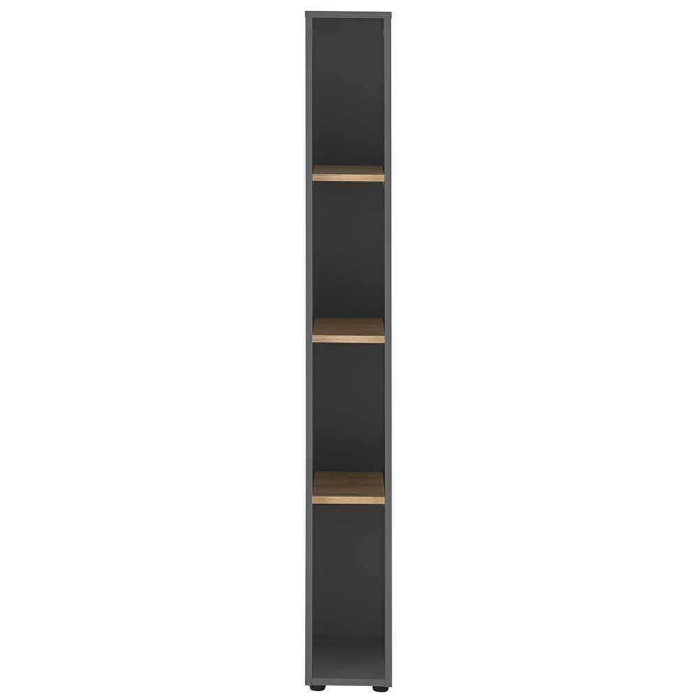 20x158x40 Schmales Regal in Anthrazit - Ahilav