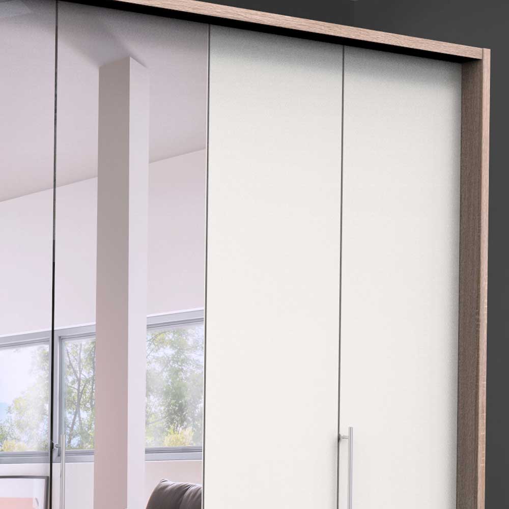 Moderner Falttüren-Kleiderschrank mit Spiegel - Vaclyn