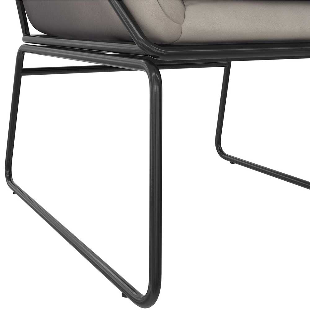 Loft Style Sessel in Grau Samt - Maric