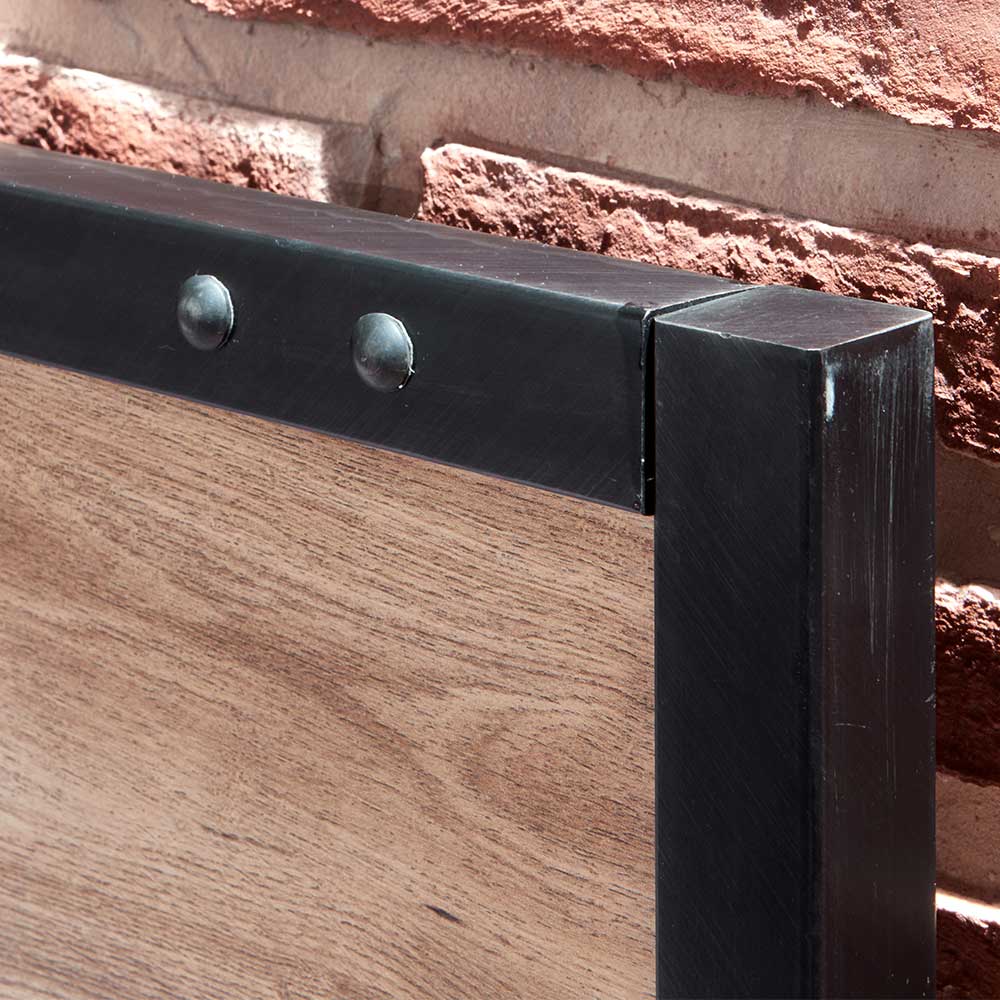 Industrial Doppelbett in Plankeneiche NB - Bram