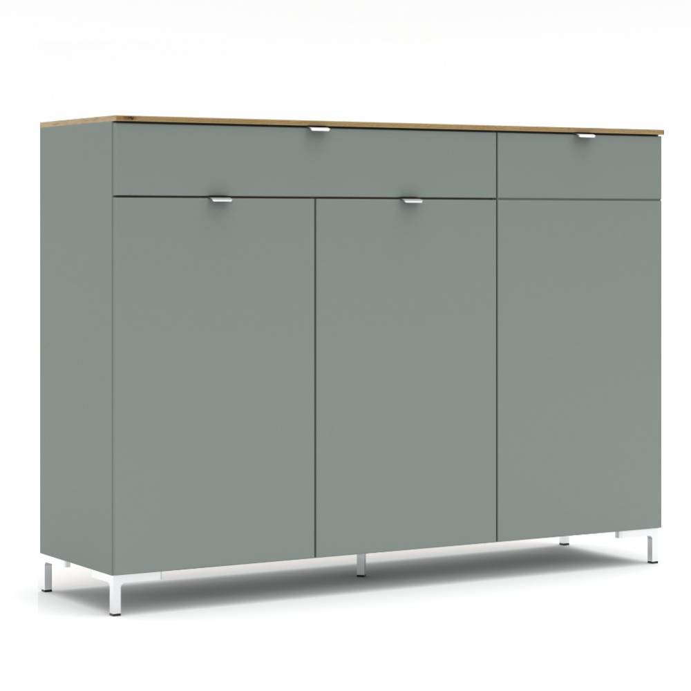 Hohes Sideboard in Graugrün - Anthros