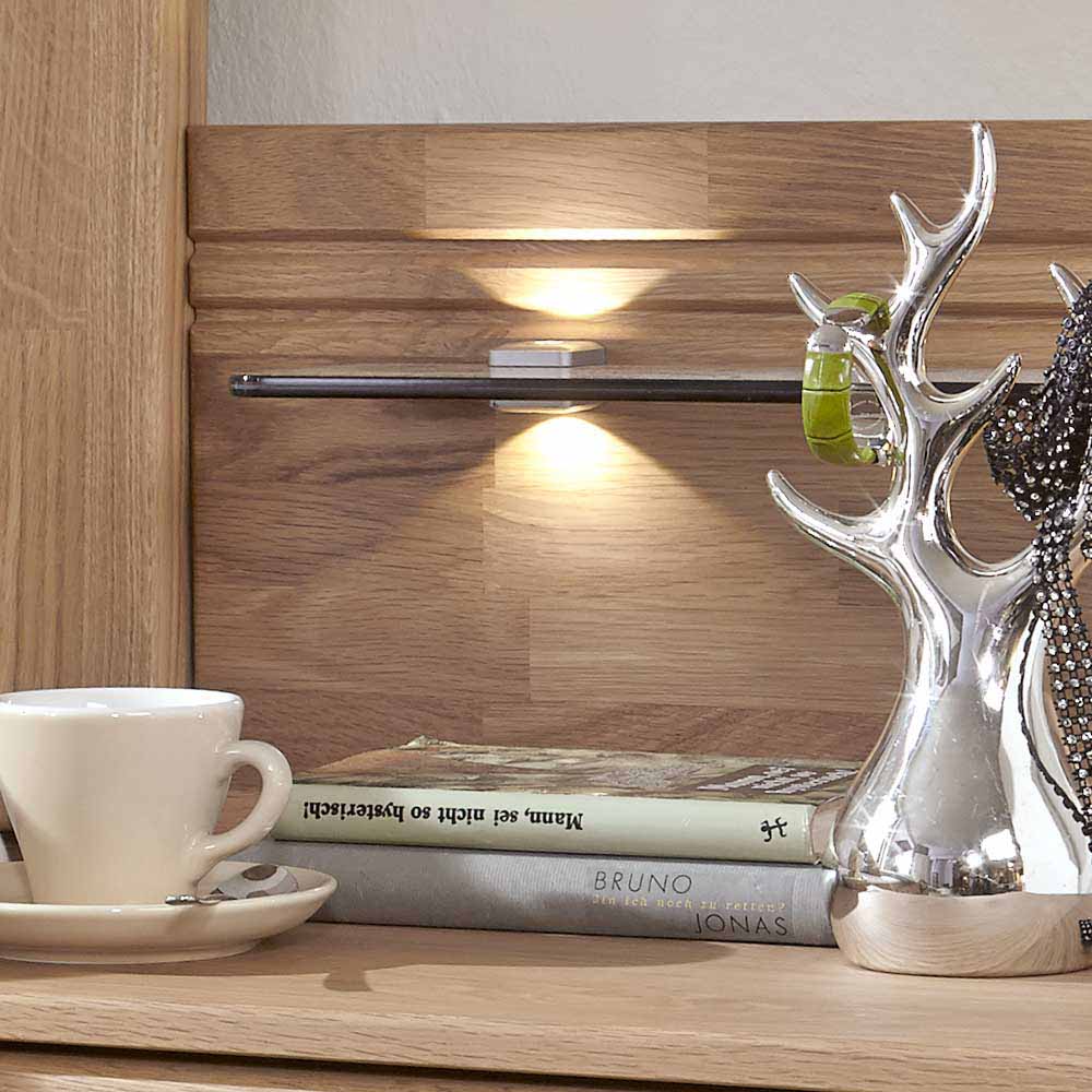 Schubladen-Nachtschrank Anglesia in Eiche teilmassiv (2er Set)