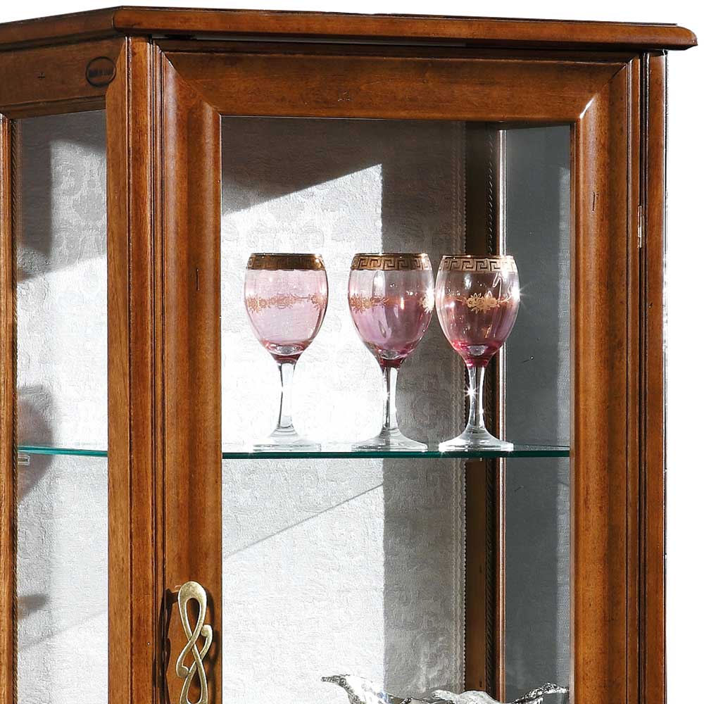 Italienische Vitrine in Nussbaumfarben - Motiz