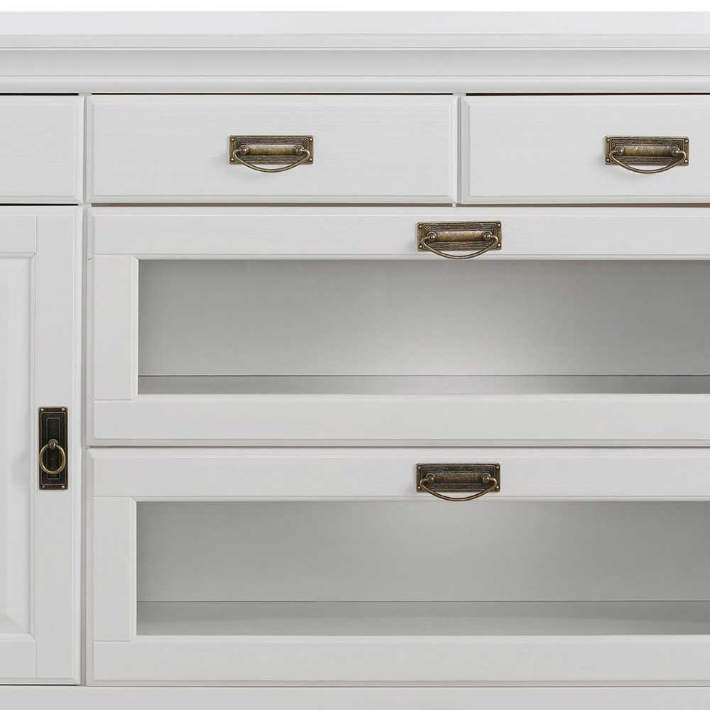 180x84x40 Weißes Sideboard - Landhaus modern - Akbelev