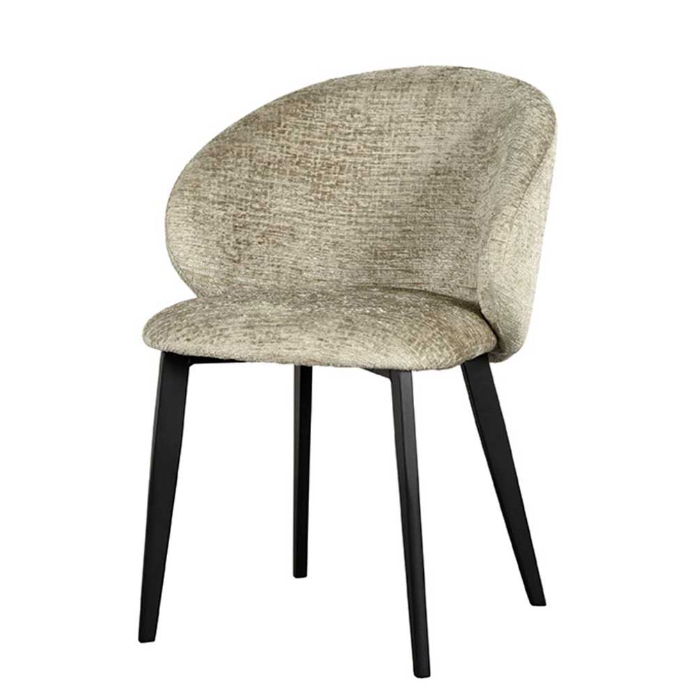 Struktursamt Polsterstühle in Beige - Hakamo (2er Set)