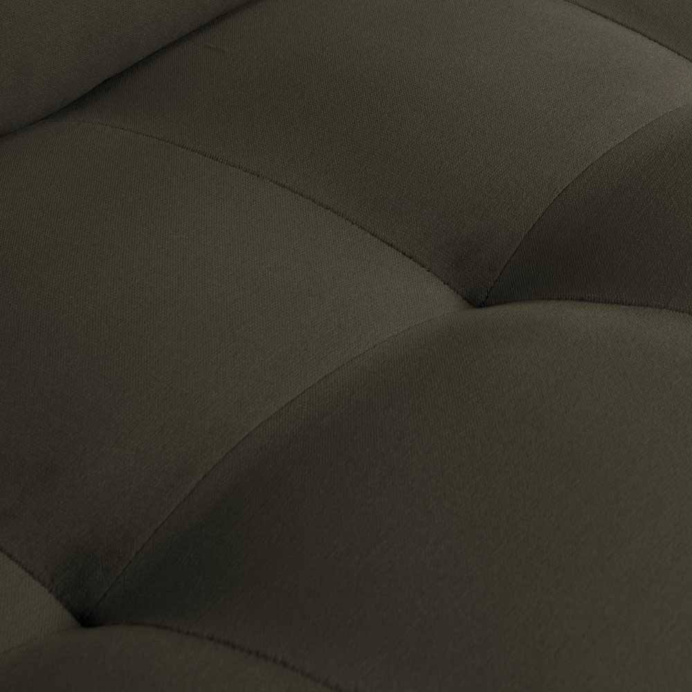 Retro Wohnzimmercouch in dunklem Grün & Schwarz - Sumatria
