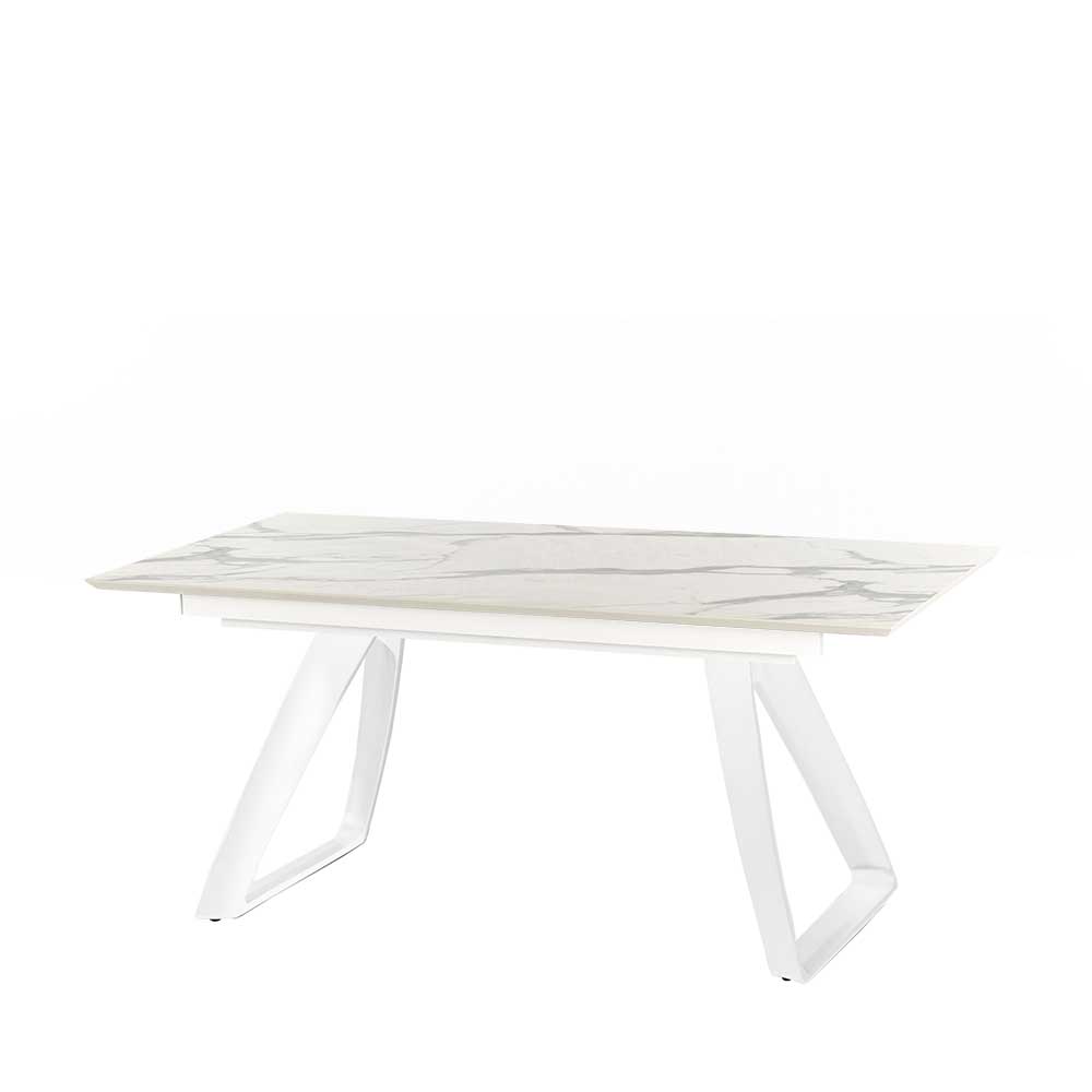 Marmor Design HPL Esstisch mit Stahlgestell - Zyra