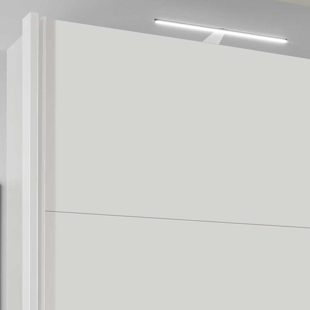 Weißer 2-türiger Kleiderschrank mit Schiebetüren - Abelina