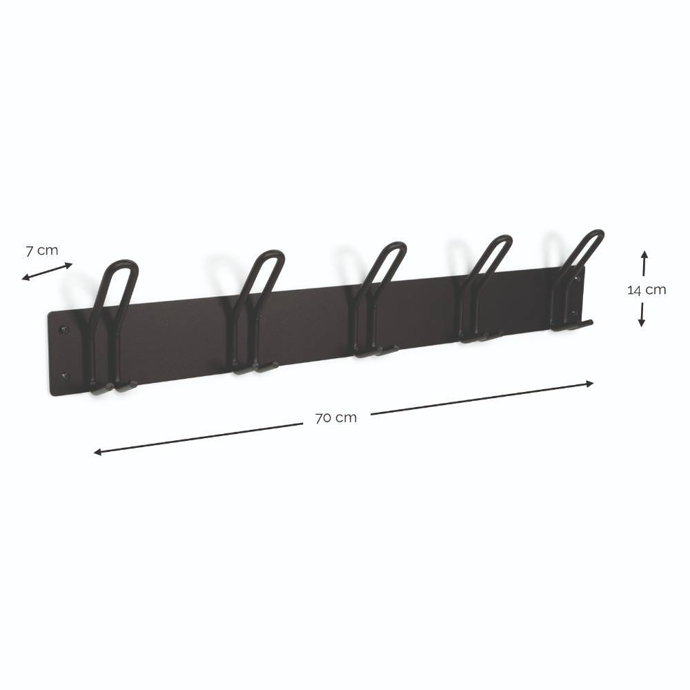 Garderobe Hakenleiste mit 15 Kleiderhaken - Lou
