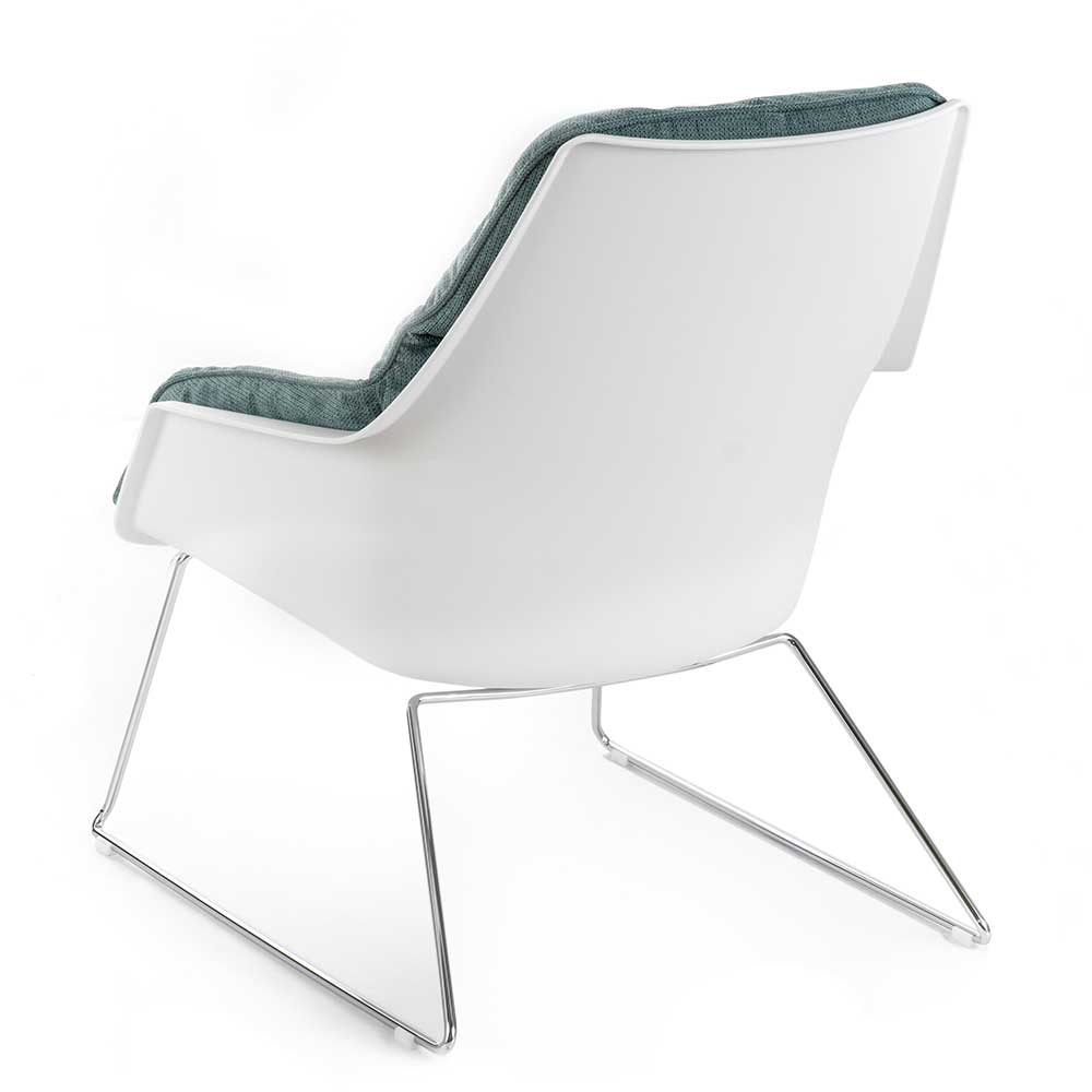 Loungesessel in Türkis und Weiß - Susana (2er Set)