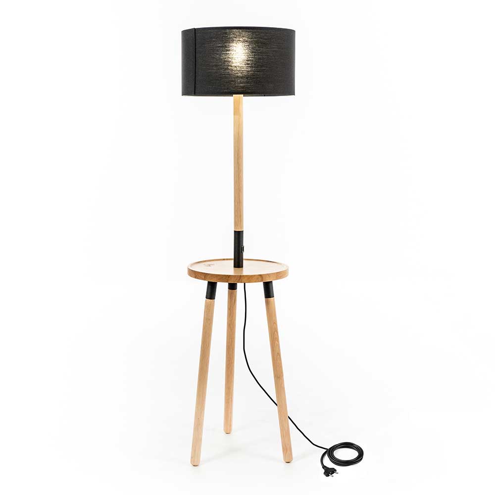 Skandi Stehlampe mit Ablage - Avigano