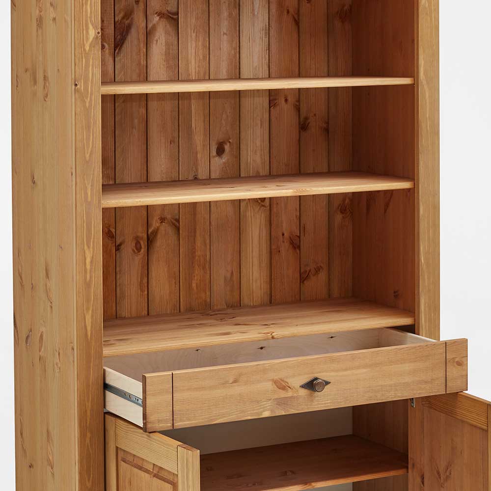 Kiefernholz Landhaus Regal 108x203x45 cm - Piatra