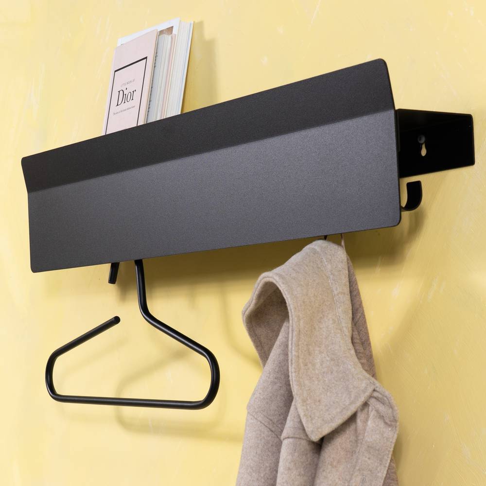 Design-Garderobe in Schwarz Stahl - Nulierto