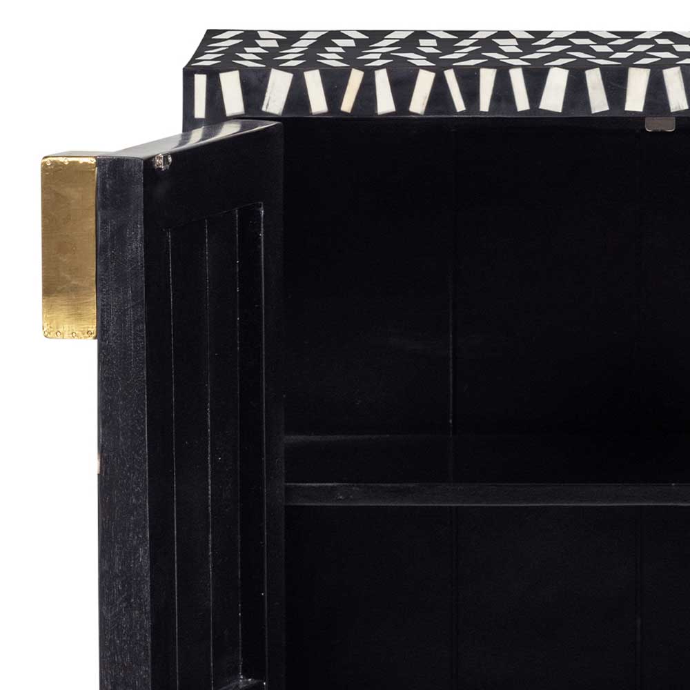 Design Kommode mit Knochen Intarsien - Davos