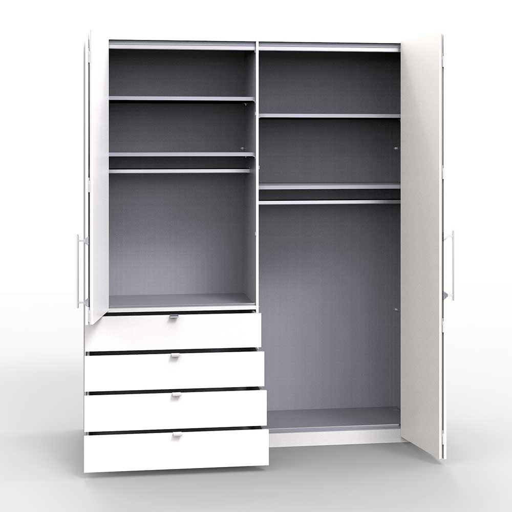 Schlafzimmerschrank mit vier Schubladen Soft Close - Vaclyn