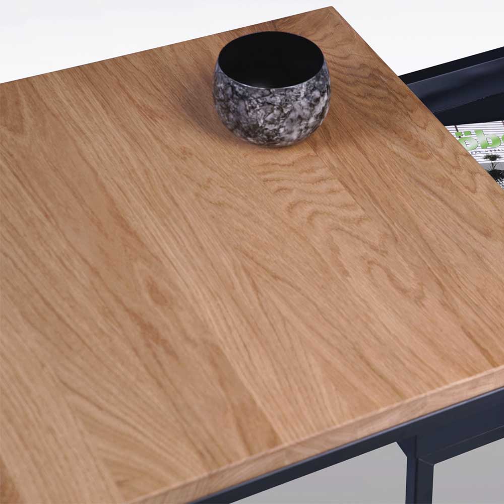 Kleiner Couchtisch aus Wildeiche - 60x60 cm - Grover