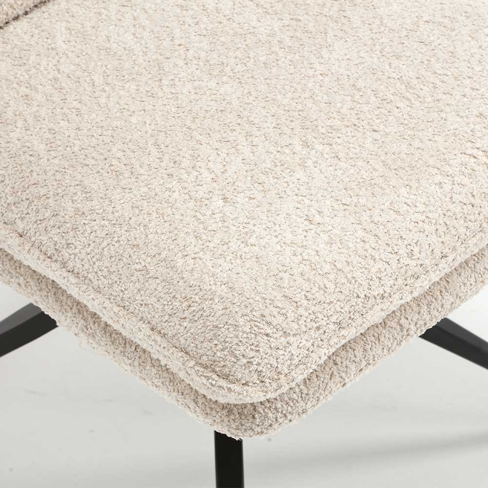 Boucle Drehstuhl in Creme - Rocono