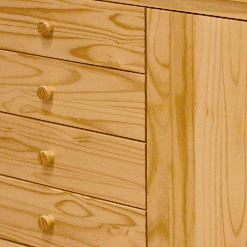 150x80x40 Holz Kombikommode aus Kiefer - Kascanu