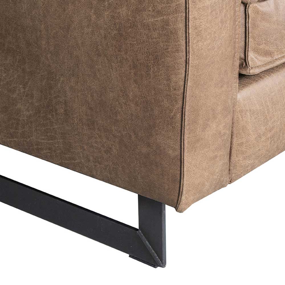 Moderner Microfaser Sessel in Taupe - Xanna