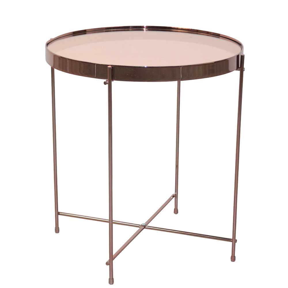 Runder Beistelltisch in Rosegold - Lagacina