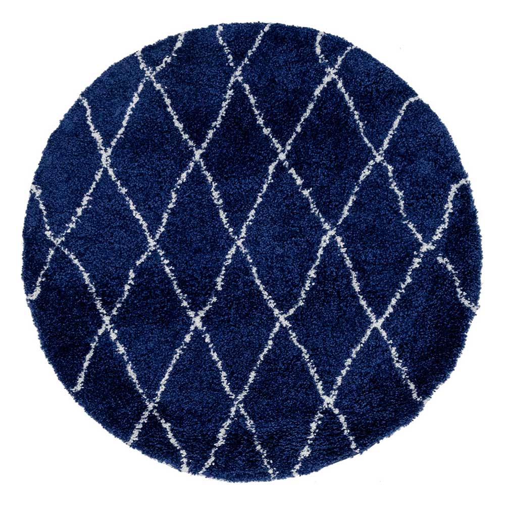 Hochflor Teppich mit Rautenmuster - Pius