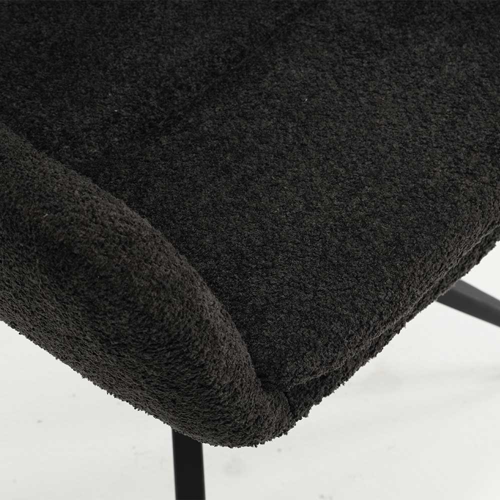 Esszimmer Boucle Drehstuhl mit Armlehnen - Albertiro (2er Set)