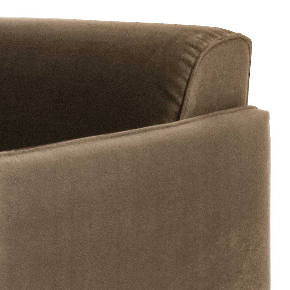 Samt Loungsesessel in Taupe - Jessma