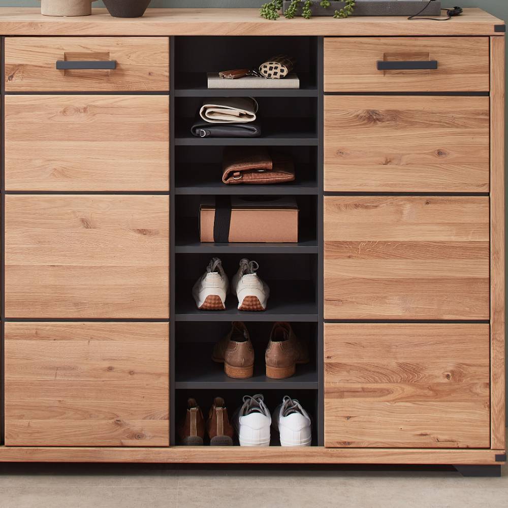 Sideboard für Schuhe in Wildeiche teilmassiv - Maineka