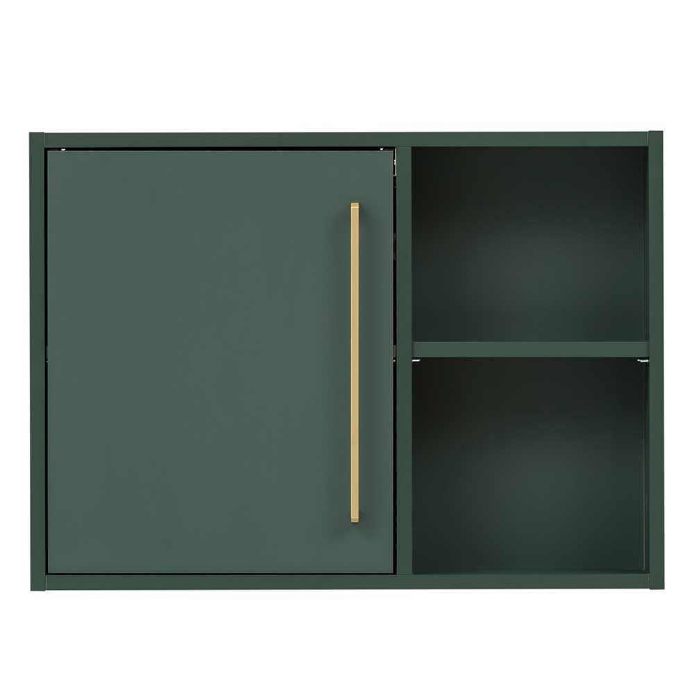 Badezimmer Hängeschrank in Dunkelgrün & Gold - Aqua