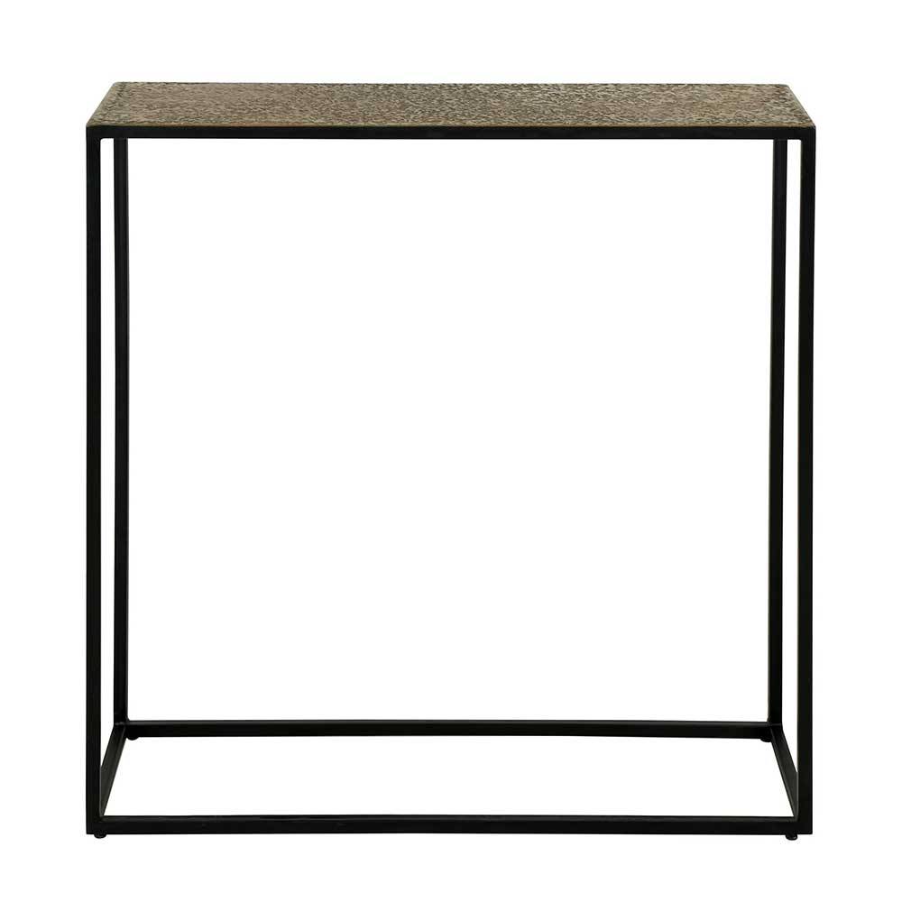 75x75x25 Metall Konsolentisch in Bronze - Christine