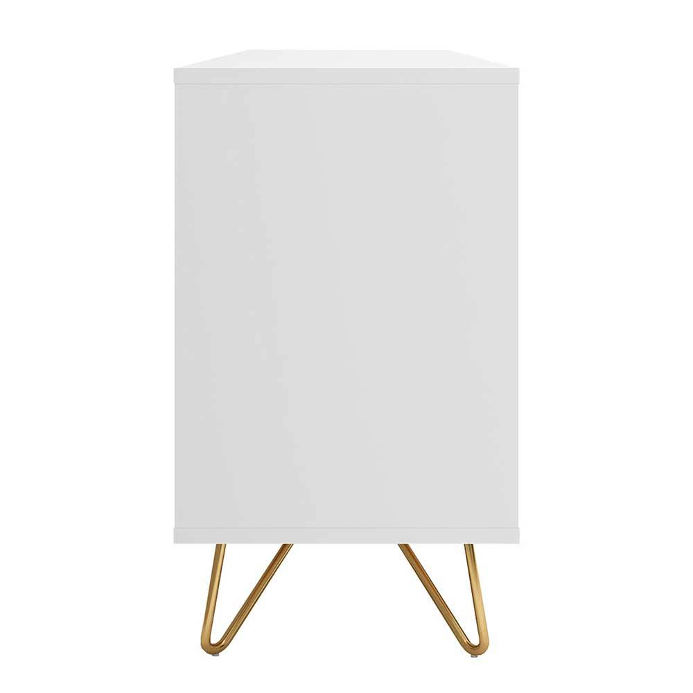 Weißes Sideboard 150cm mit Haarnadel Beinen - Donny