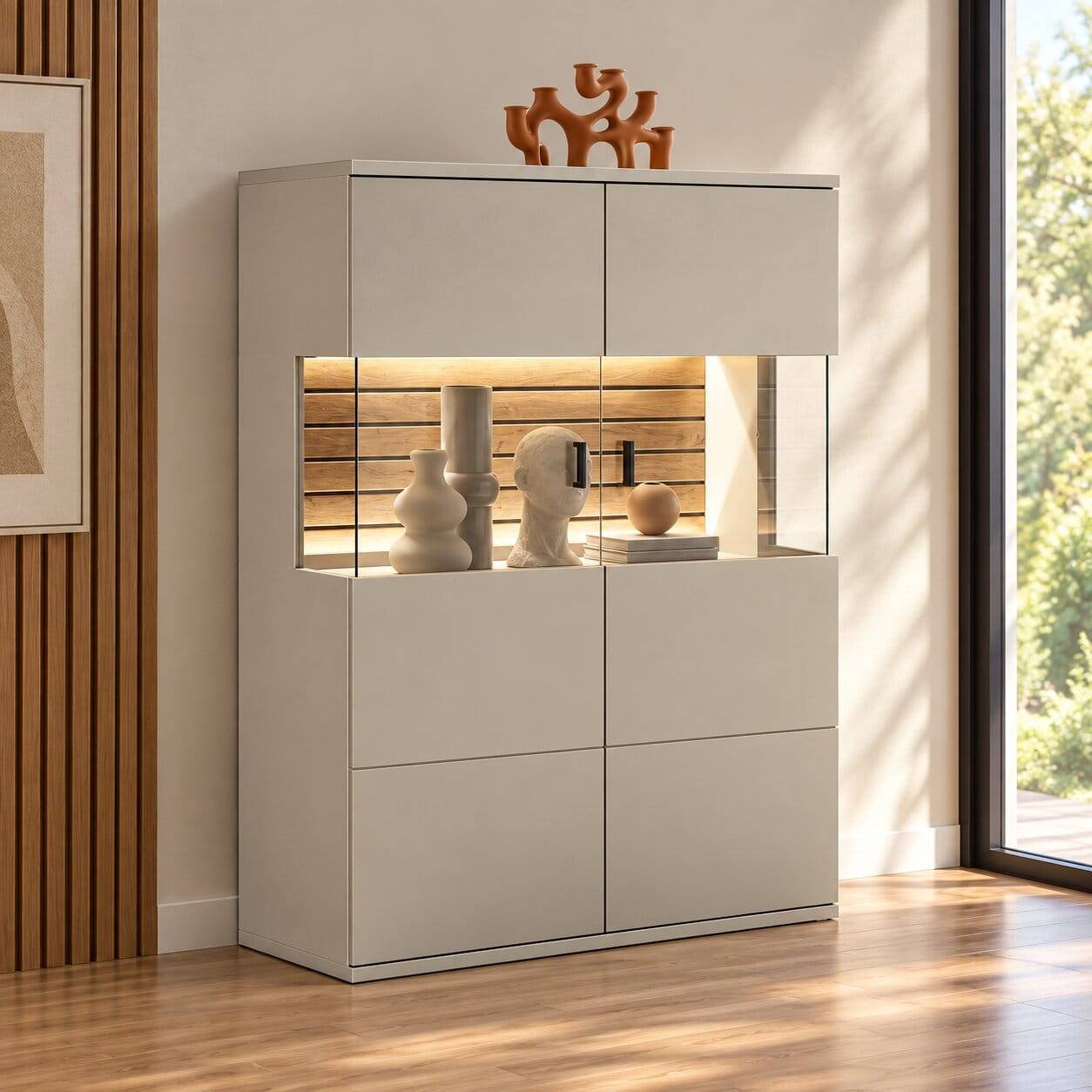 Highboard in Grau - Teorina