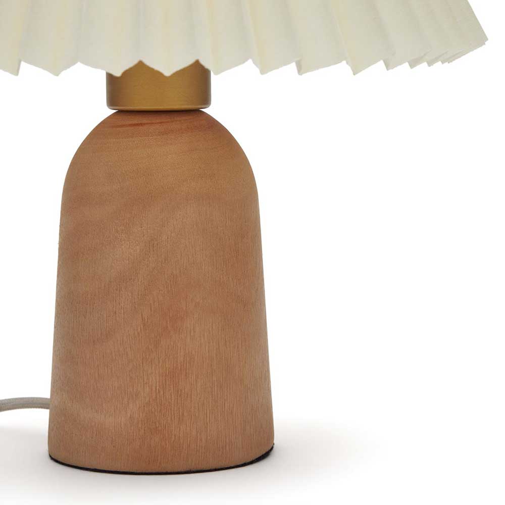 Tischlampe mit Holzfuß - Lydosca