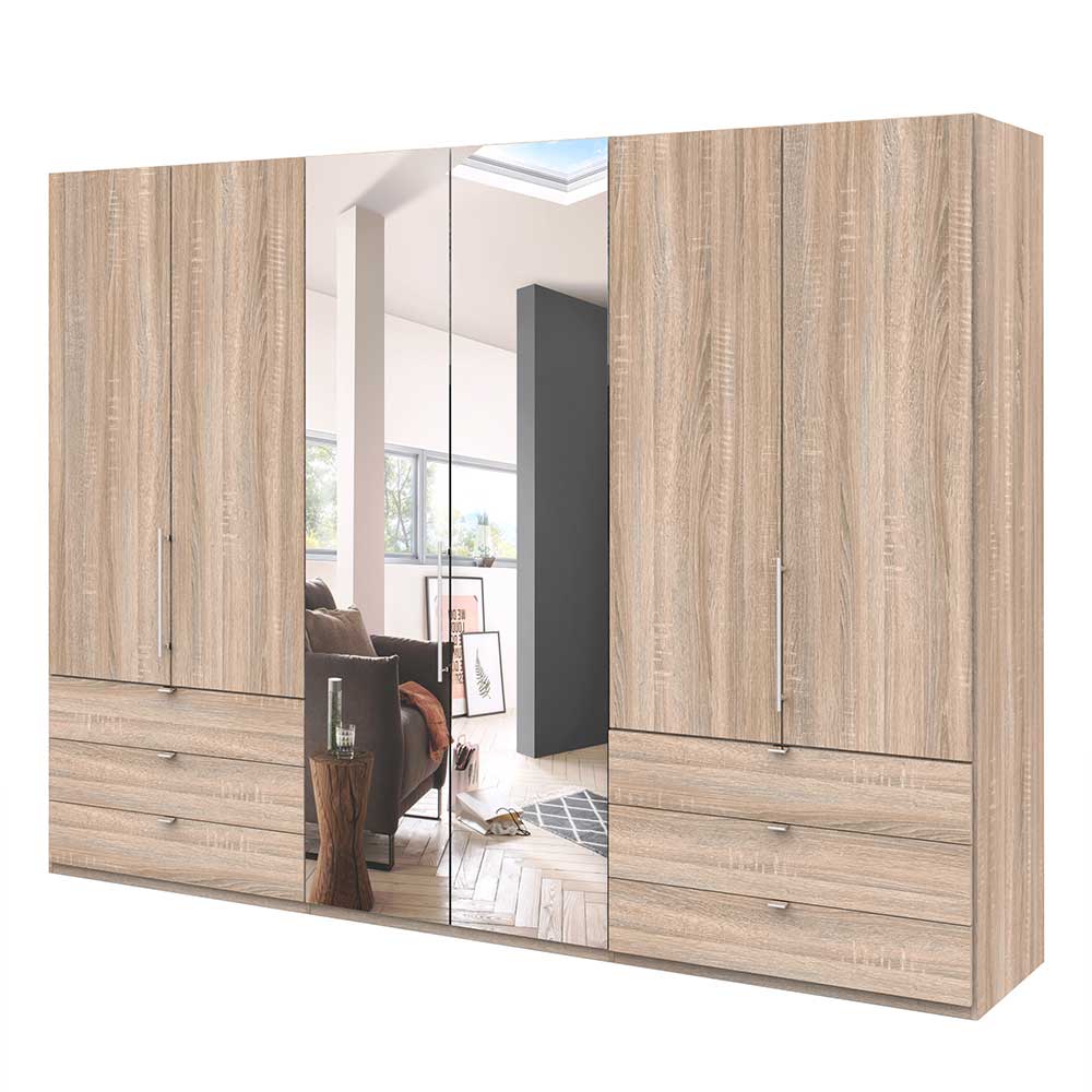Großer Schlafzimmerschrank in Holz-Nachbildung - Zayun