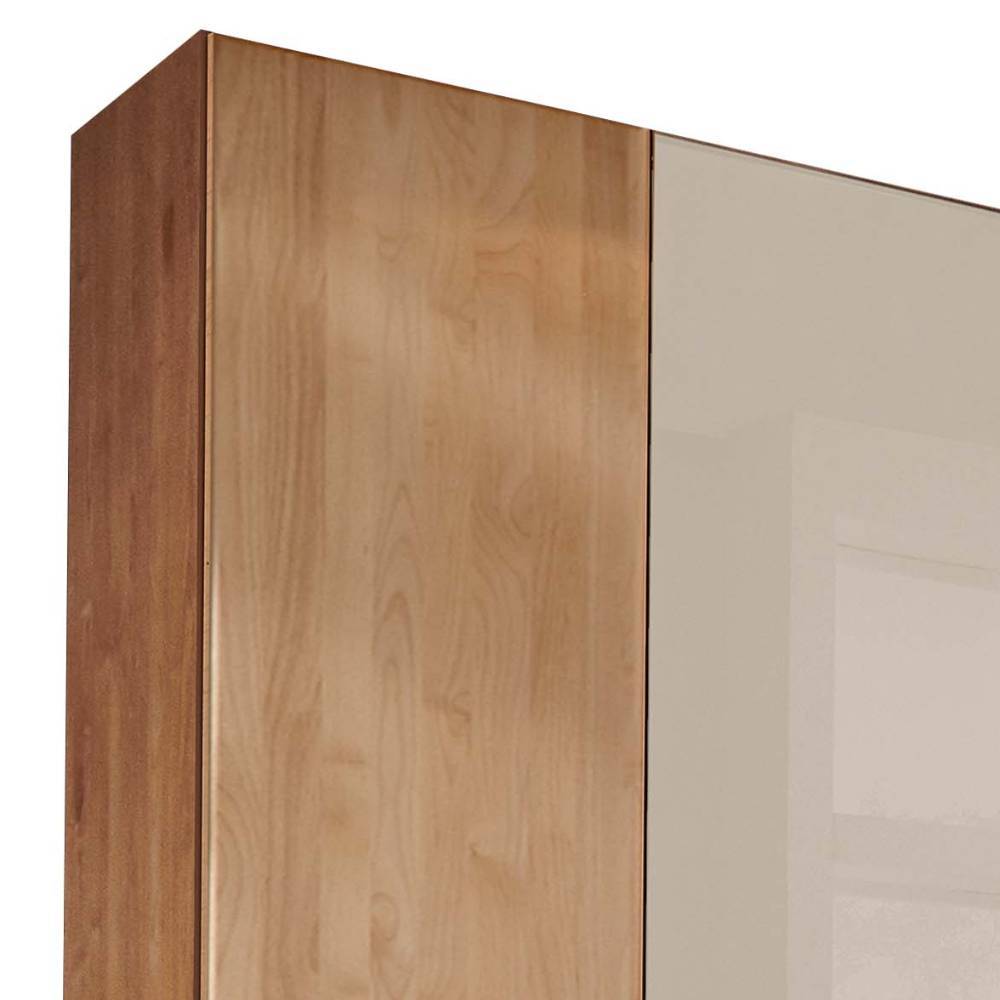 3-türiger Kleiderschrank in Erle teilmassiv - Angelina