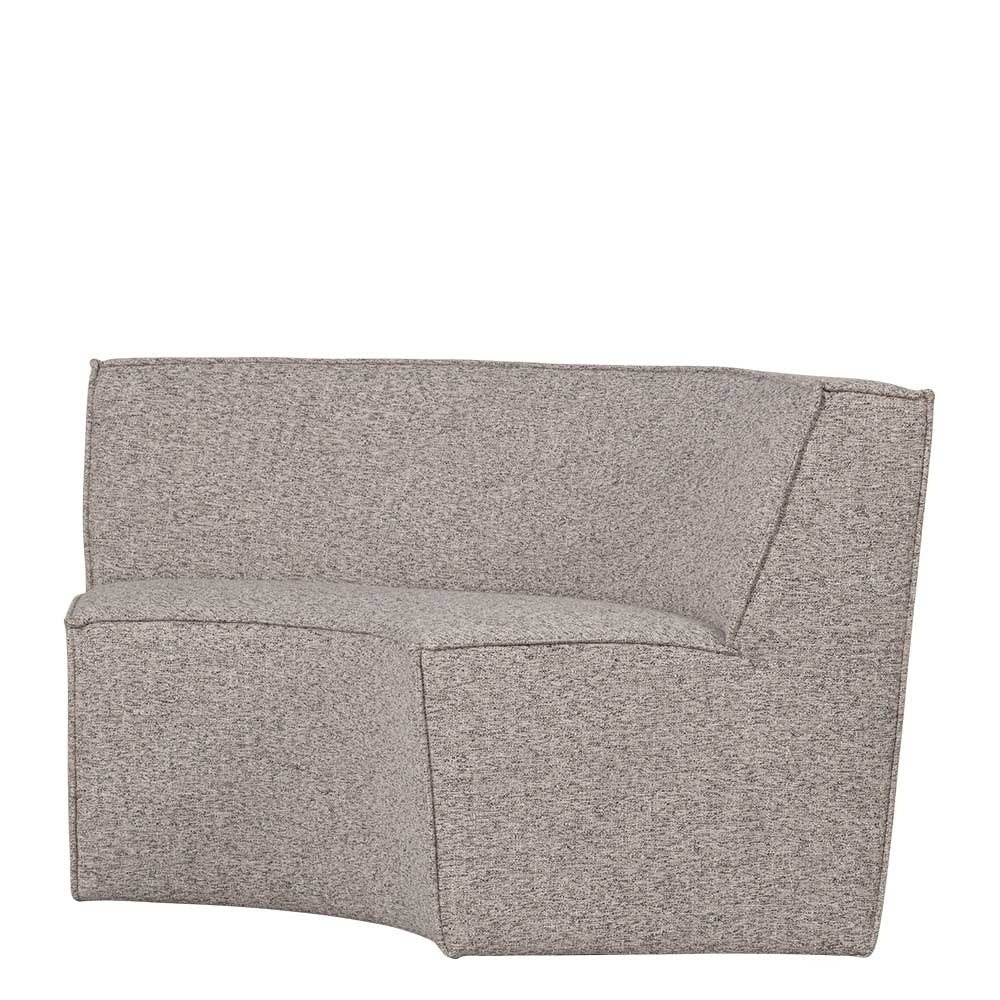 Halbrundes Esstisch-Sofa in Beigegrau meliert - William