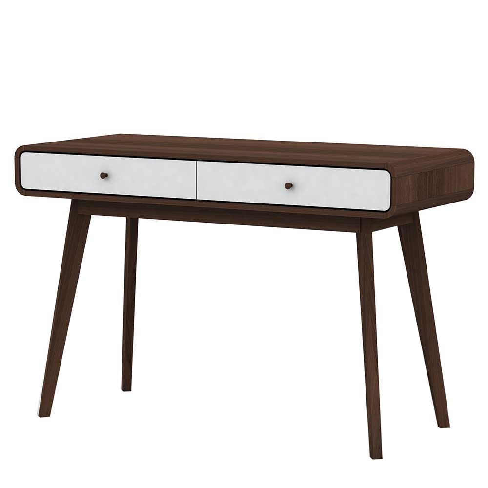 120x77x50 Scandi Chic Schreibtisch in Walnuss - Devkan