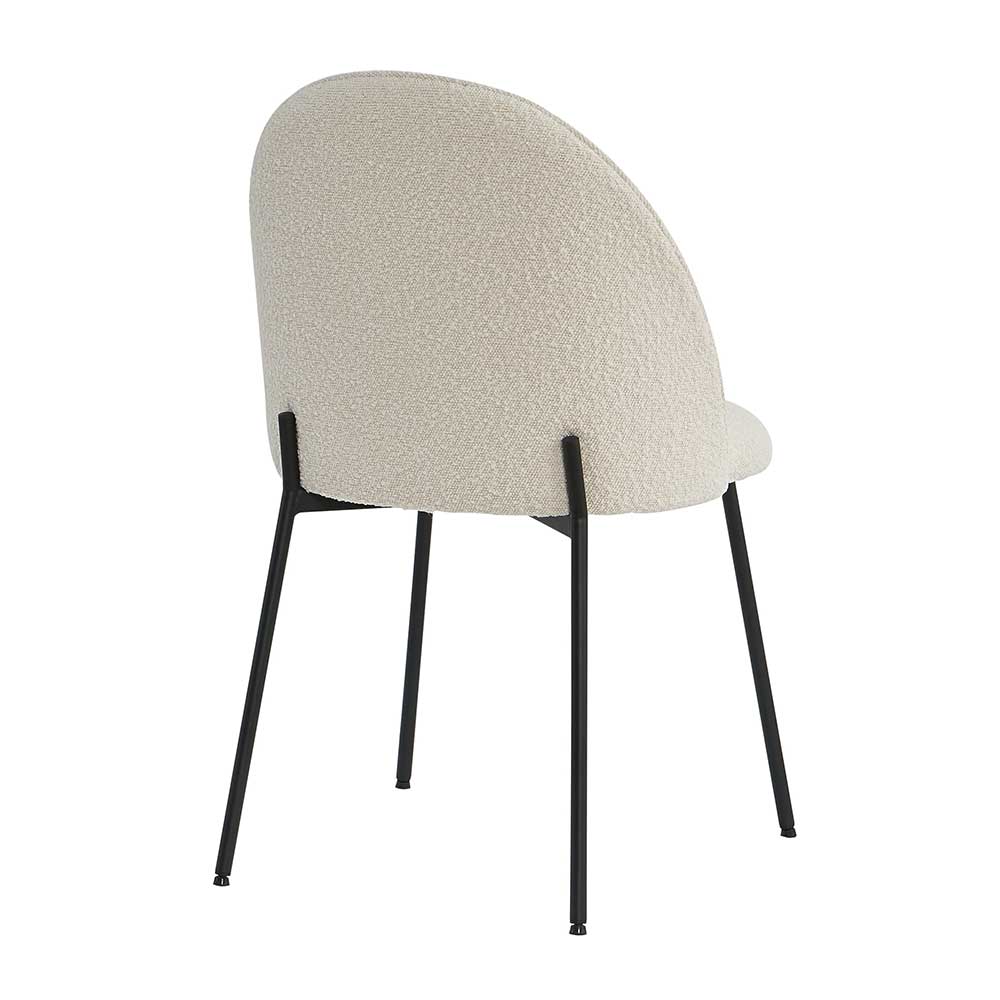 Esstischstuhl in Beige Boucle-Bezug - Xorian (2er Set)