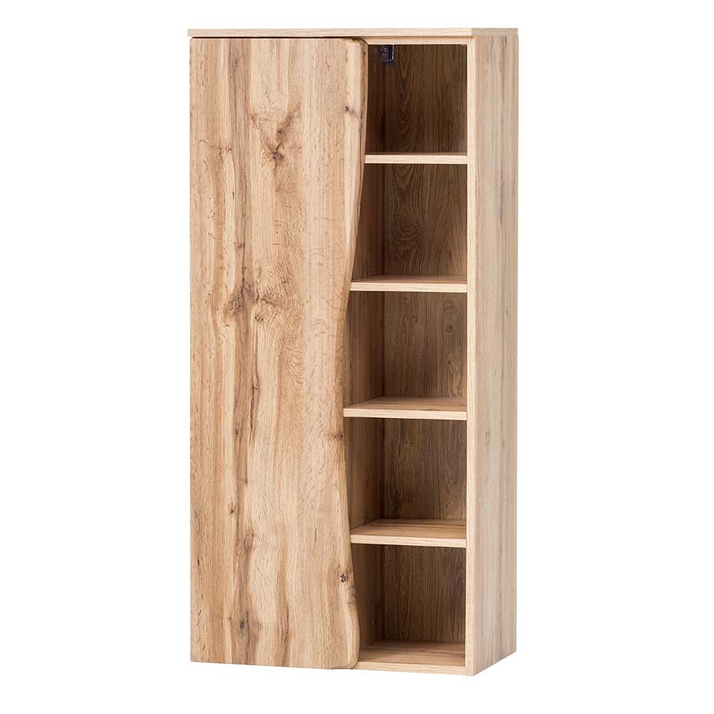 Holzoptik Badezimmerschrank mit Baumkante - Tofias