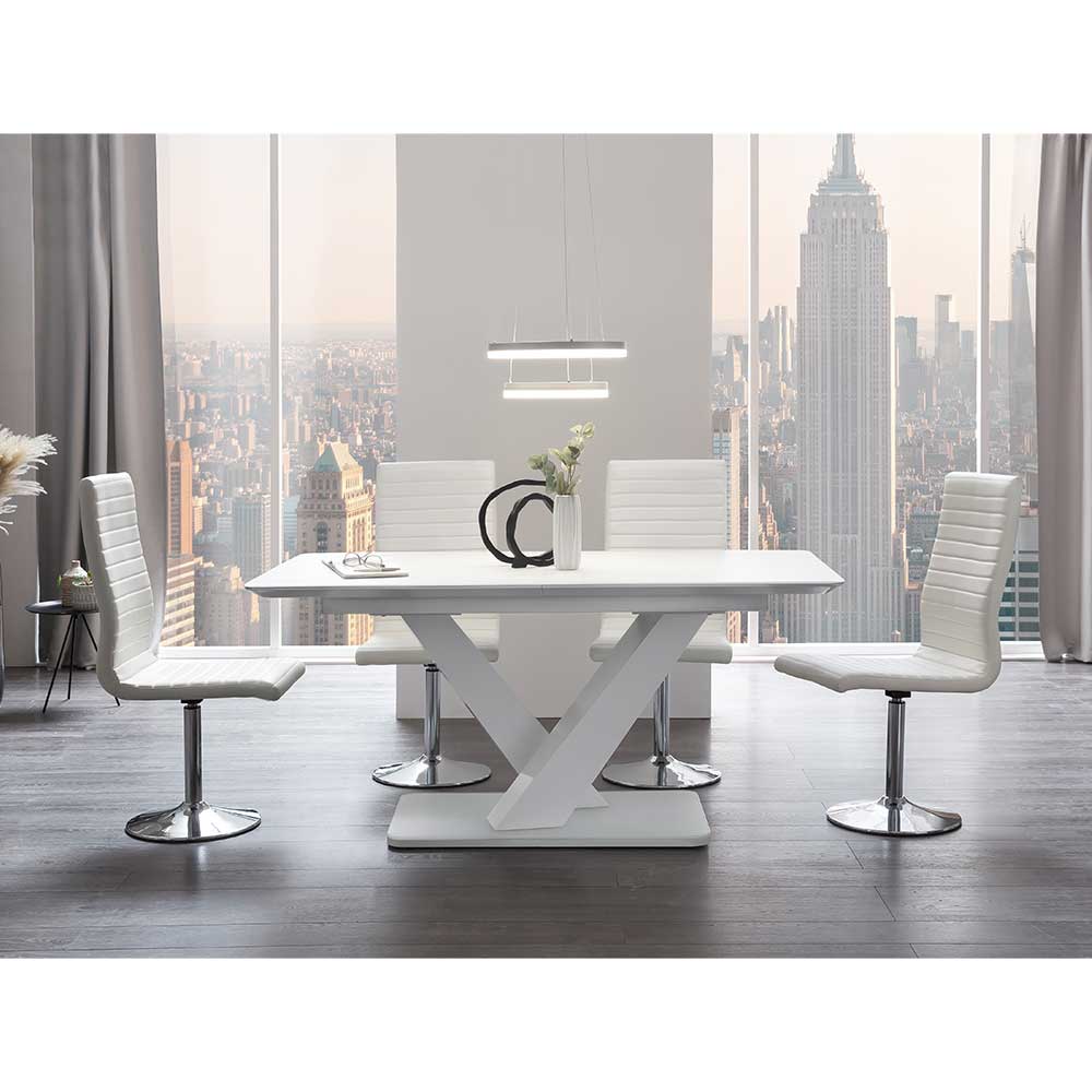 Moderne Esszimmer Gruppe in Weiß - Colosses (fünfteilig)
