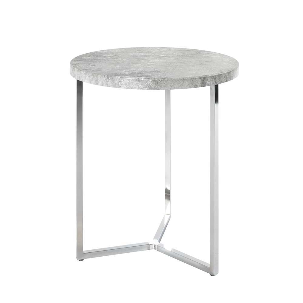 Runder Ablagetisch mit Beton Dekor - Kastroff