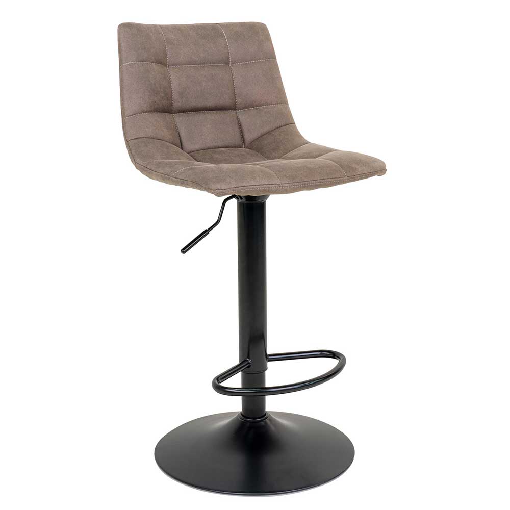 Hellbraune Barstühle höhenverstellbar - Ofmany (2er Set)