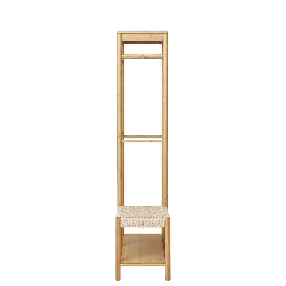 Minimalistische Garderobe aus Bambus - Saridio